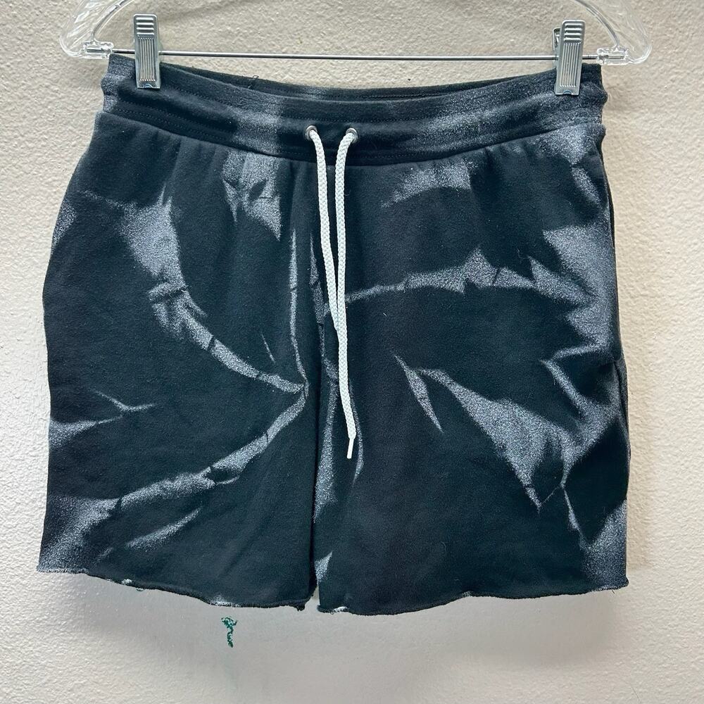 Myrrhe Sweat Shorts Fleece Tie‎ Dye Black ASO Celebrities Hollywood SZ S Cut Off
